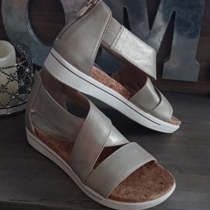 Sandals Very cute strappy brushed gold.